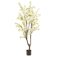 Kunst plant - Prunus - Kersenbloesem - Wit - 210cm - XXL - AB