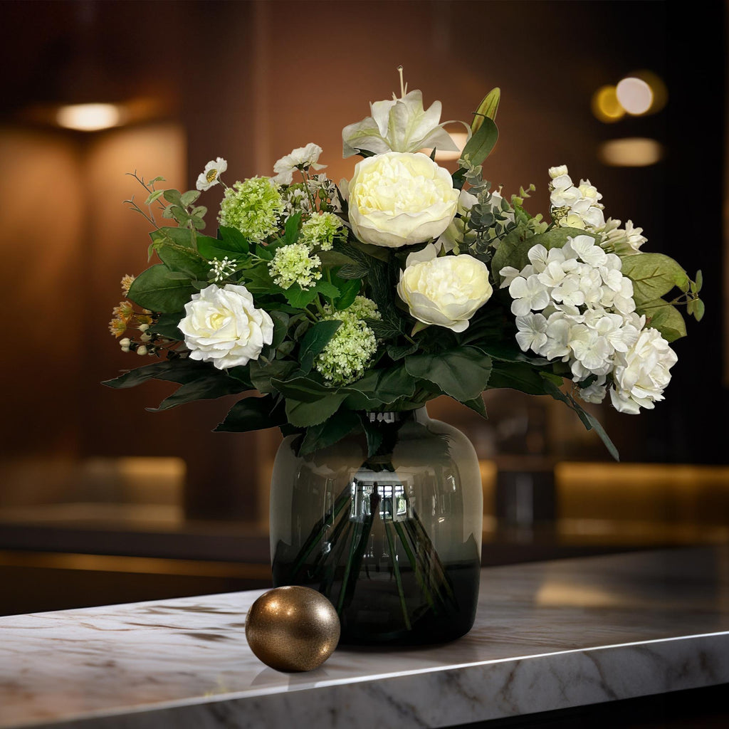 Fleurs artificielles - Bouquet - M - White Dream - 60 cm