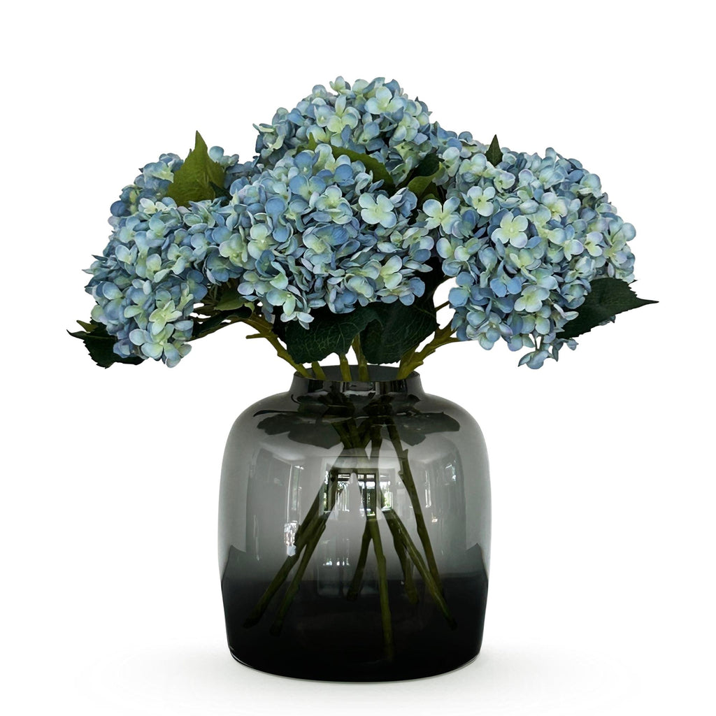 Fleurs artificielles Solo - Bleu - Hortensia - x 8 - 52 cm