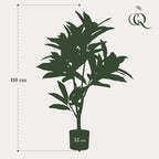 Plante artificielle - Croton Codiaeum - Croton à feuilles variées - 95 cm