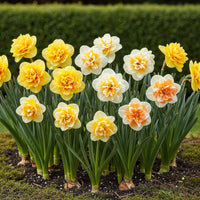 Green boutiQ - Bloembollen - Narcis Double mix - Kleur Geel en Wit - 10 stuks - Bolmaat 12/14 - XXL Pack