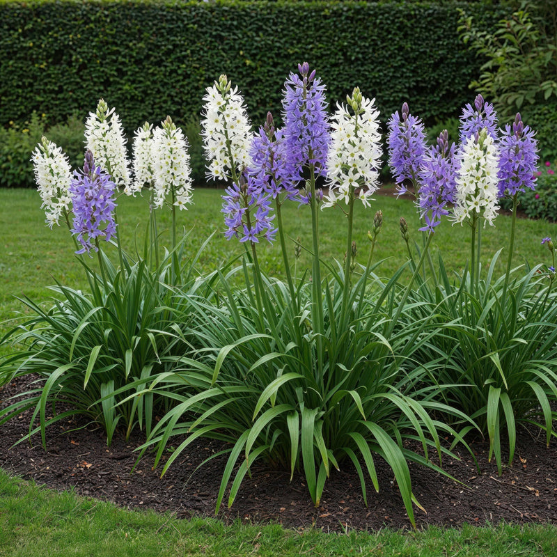 Green boutiQ - Bloembollen - Camassia Leichtlinii Mix - Kleur Paars en Wit - 5 stuks - Bolmaat 12/14 - XXL Pack