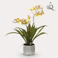 Plante artificielle - Orchidée - Jaune - 45cm