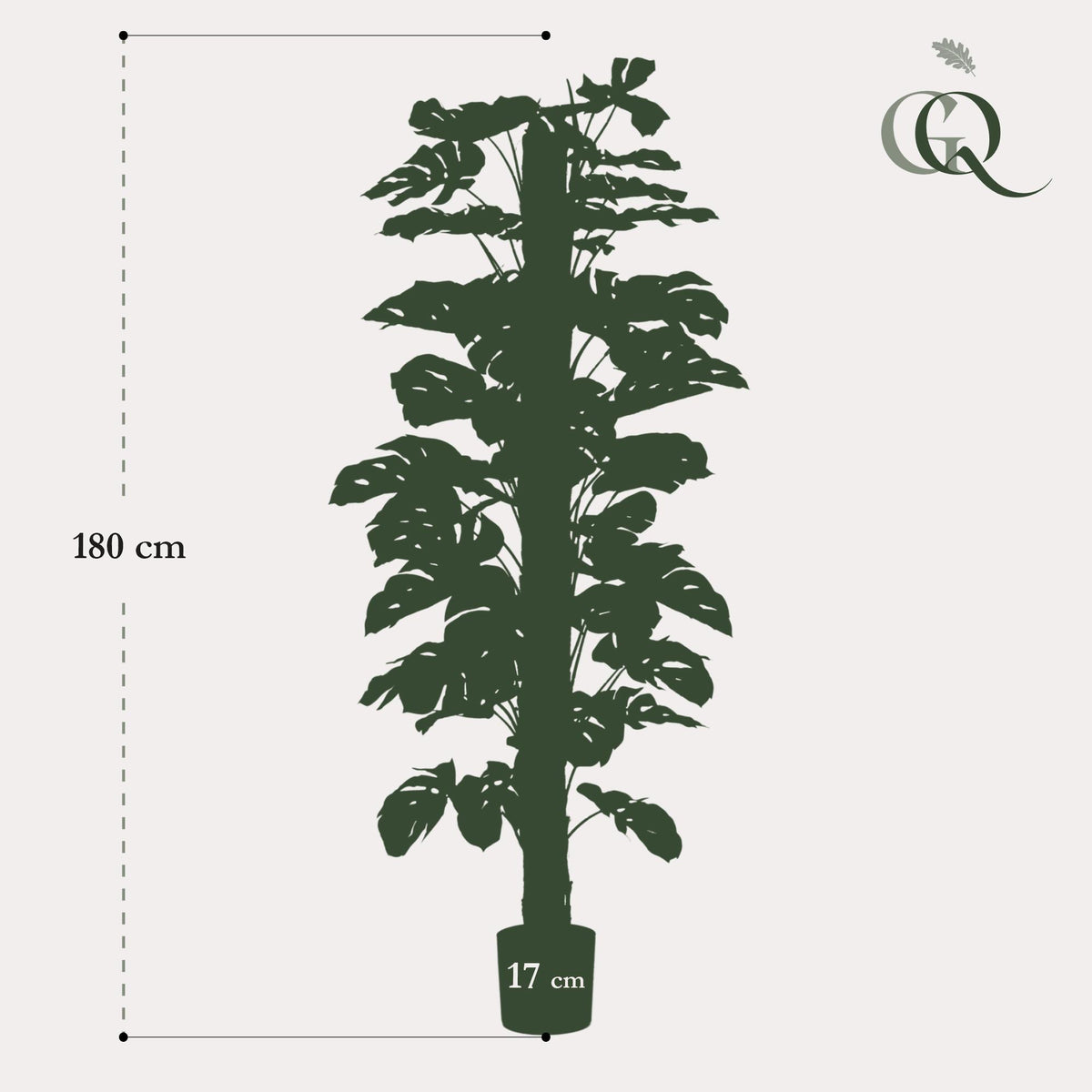 Monstera Deliciosa - Löcherpflanze - 180 cm - kunstpflanze