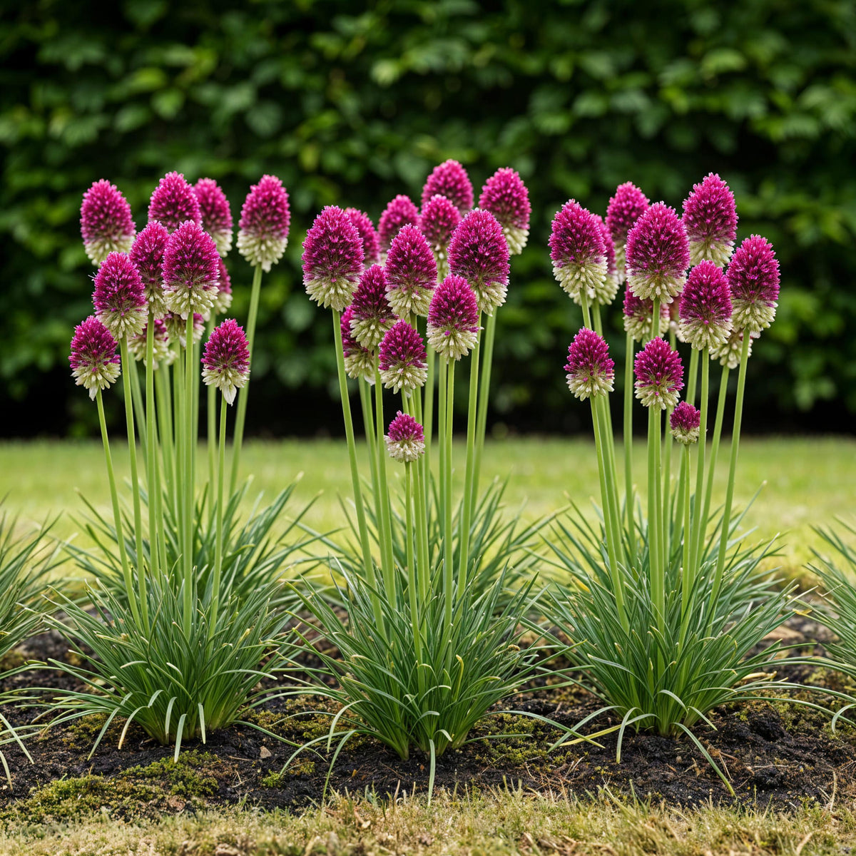Green boutiQ - Bloembollen - Allium Sphaerocephalon - Kleur Paars - 100 stuks - Bolmaat 5/6 - XXL Pack