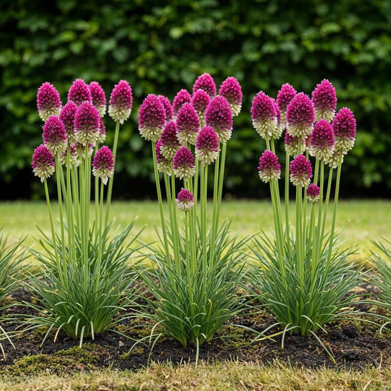 Green boutiQ - Bloembollen - Allium Sphaerocephalon - Kleur Paars - 100 stuks - Bolmaat 5/6 - XXL Pack