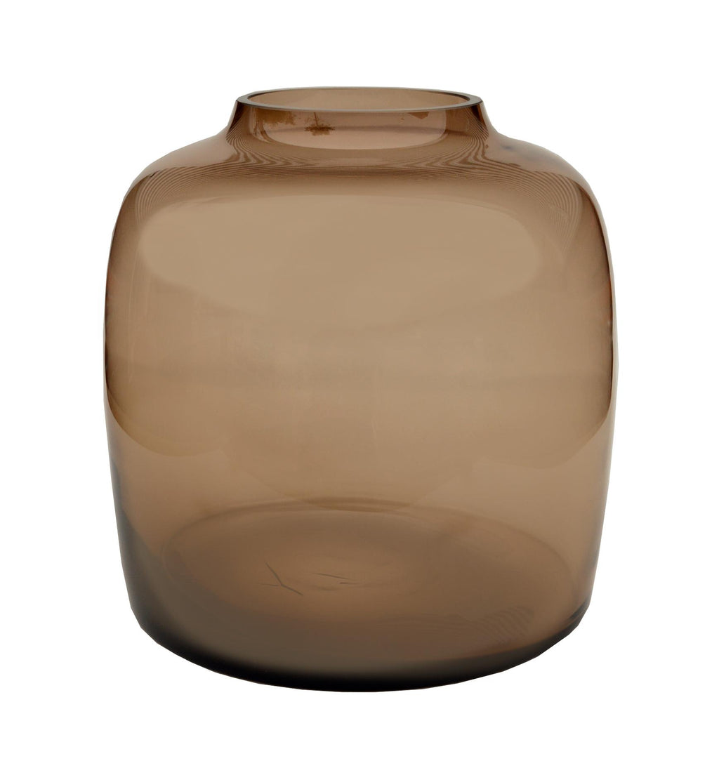 Vase verre - M - H25 L25 - Bartica - Taupe