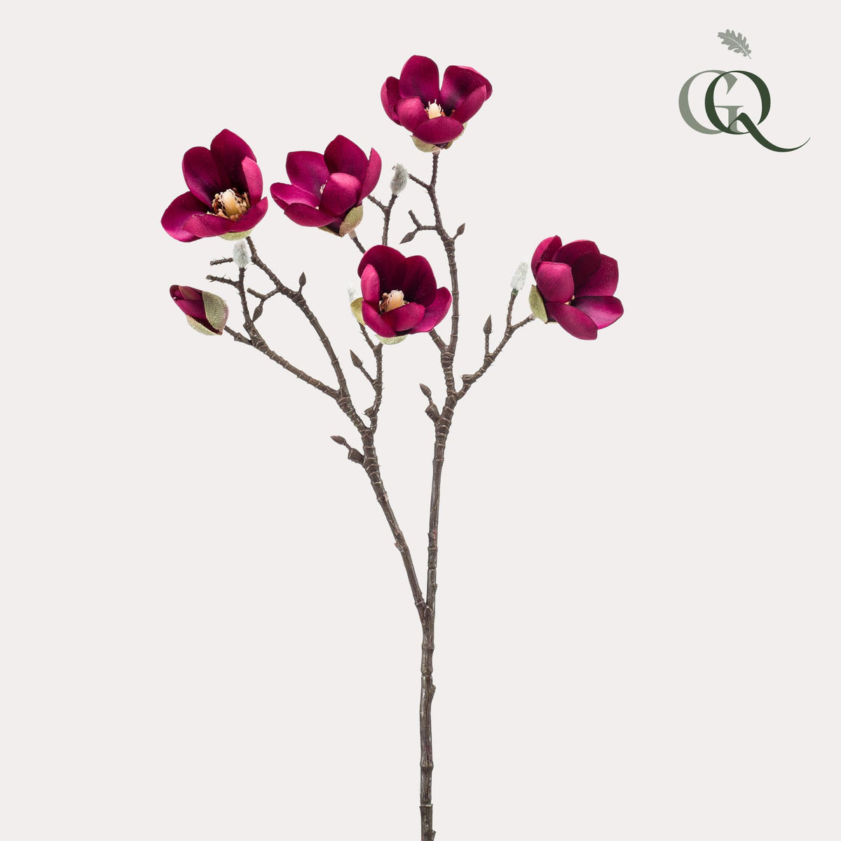 Kunstbloemen - Magnolia bloem Paars x8 -65cm