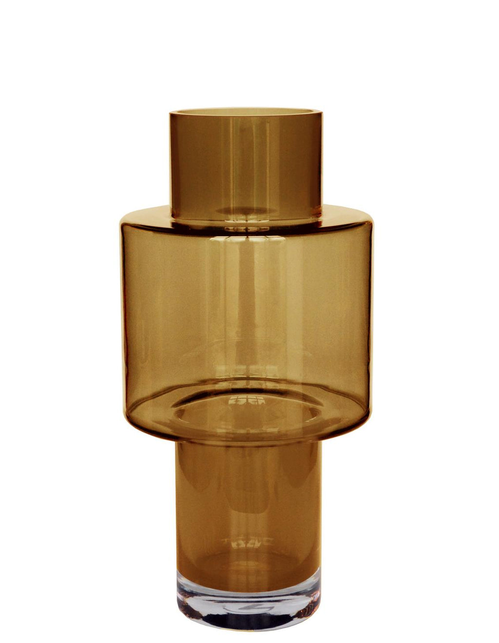 Vase en verre Juba M - H40 L20 - Cognac