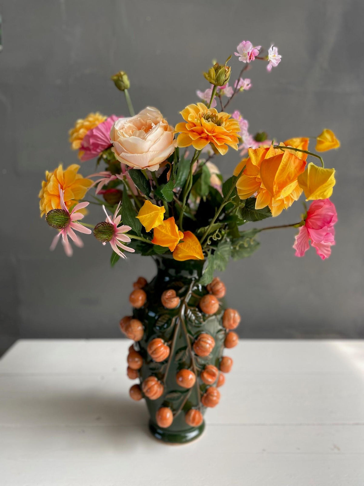 Fleurs artificielles - Bouquet L - Orange Summer - 80cm