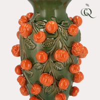 Vaas steen M - H38 W24 - Green- Manderin