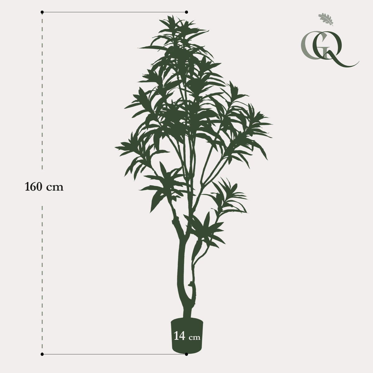 Künstliche Pflanze - Dracaena - Drachenbaum - 155 cm