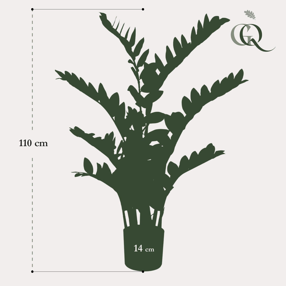 Plante artificielle - Zamioculcas - Palmier d'intérieur - 110 cm
