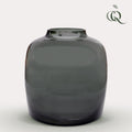 Vase en verre - M - H25 L25 - Bartica - Gris