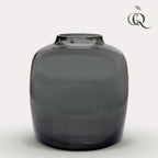 Vase en verre - M - H25 L25 - Bartica - Gris
