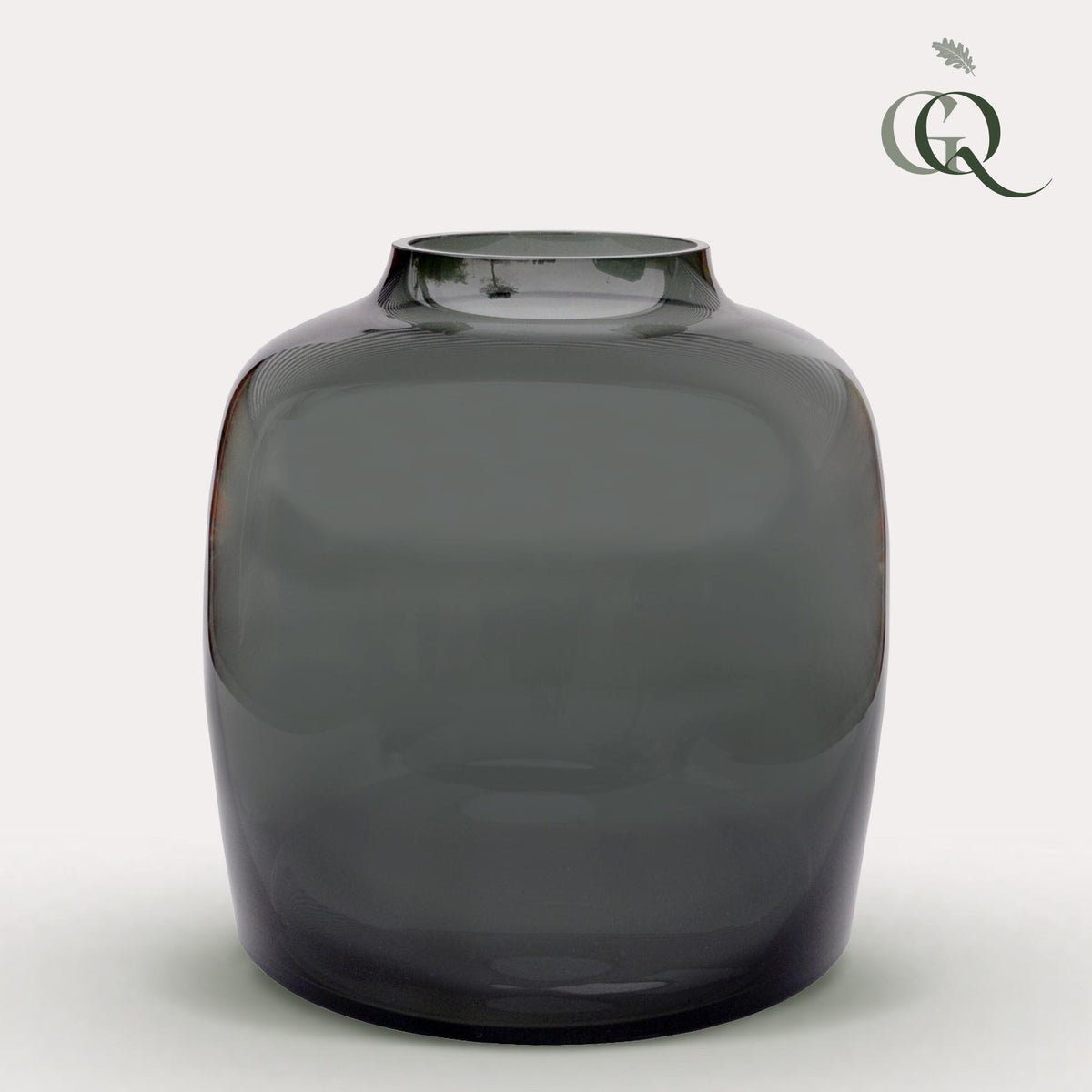 Vase en verre - M - H25 L25 - Bartica - Gris
