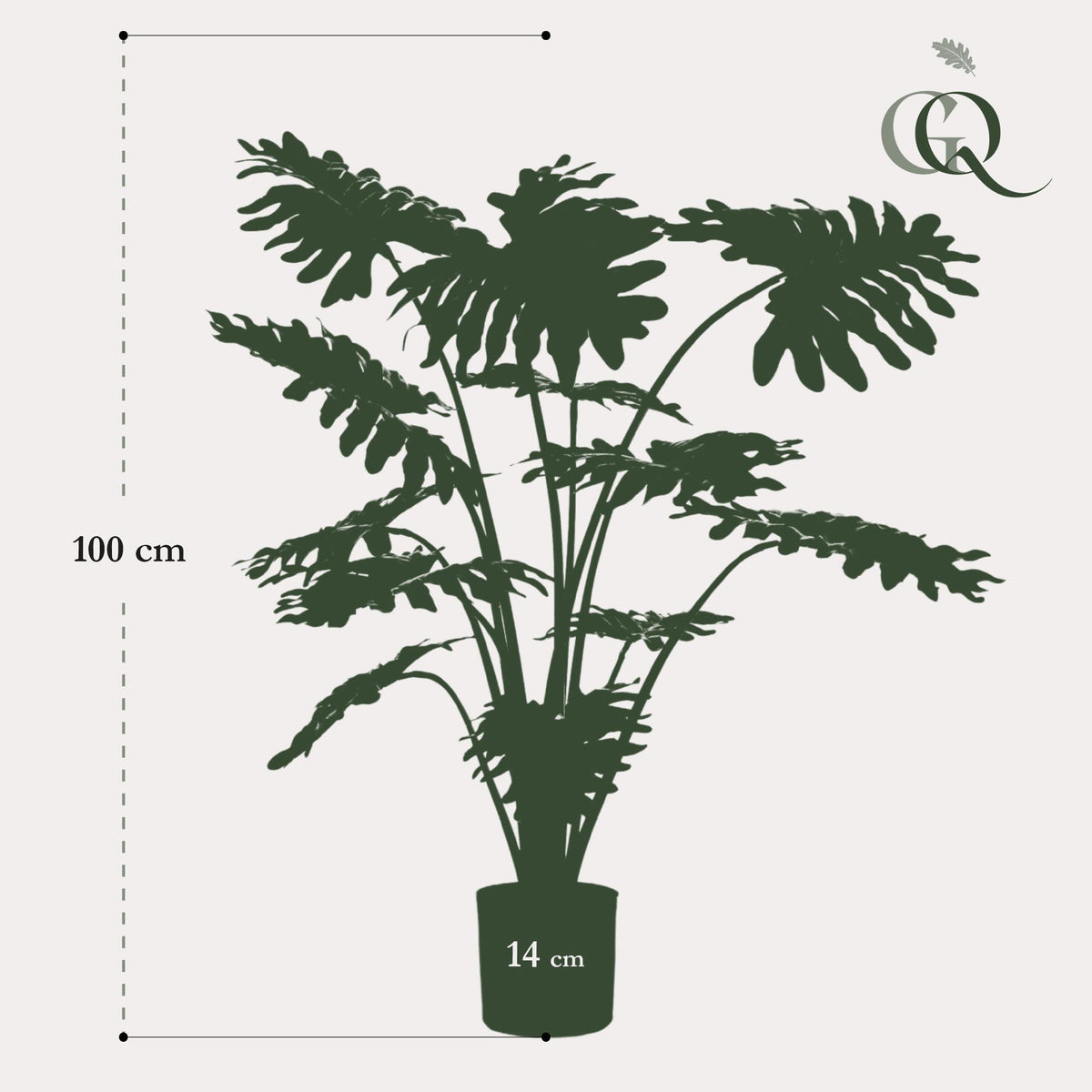 Kunstplant - Philodendron - 85 cm
