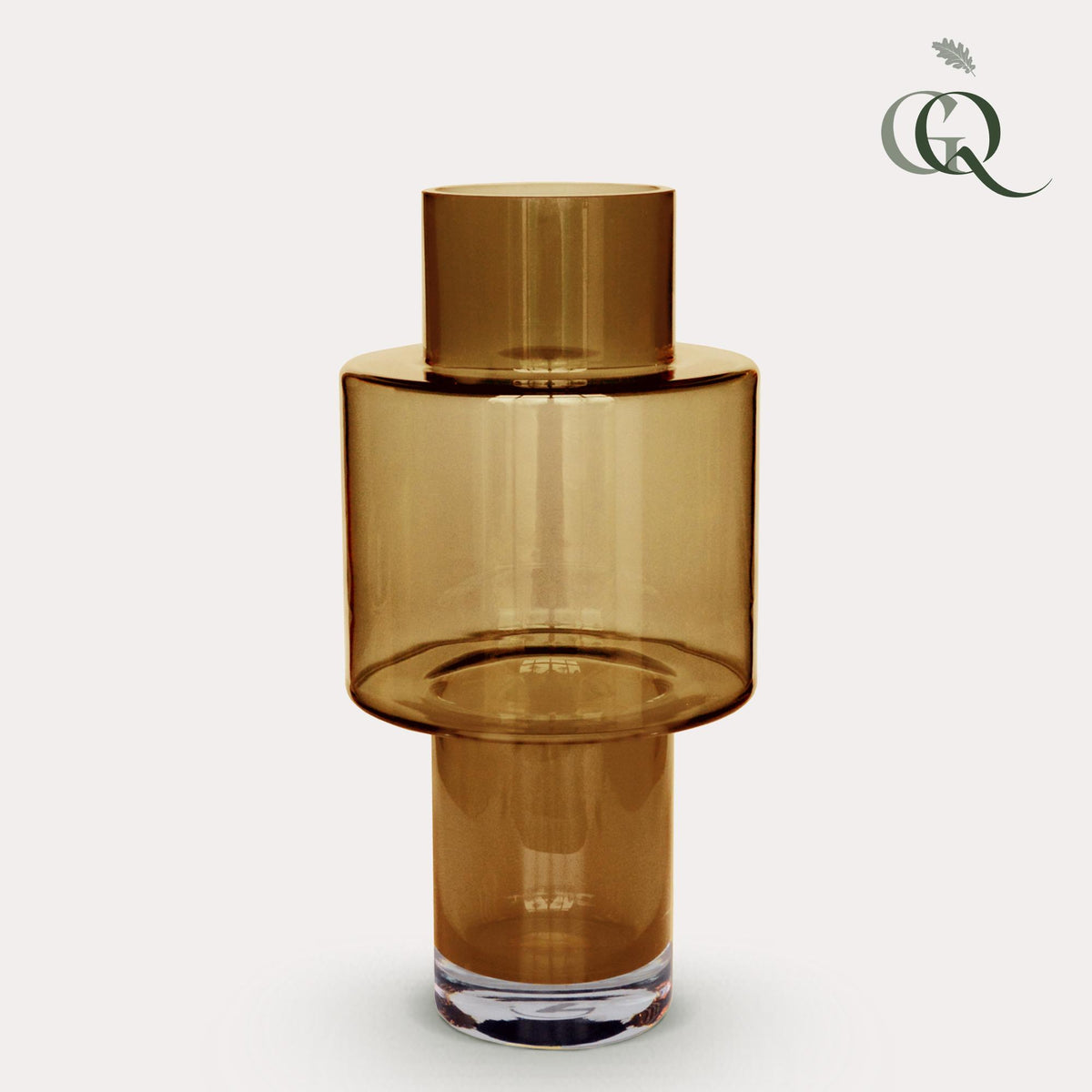 Vase en verre Juba M - H40 L20 - Cognac