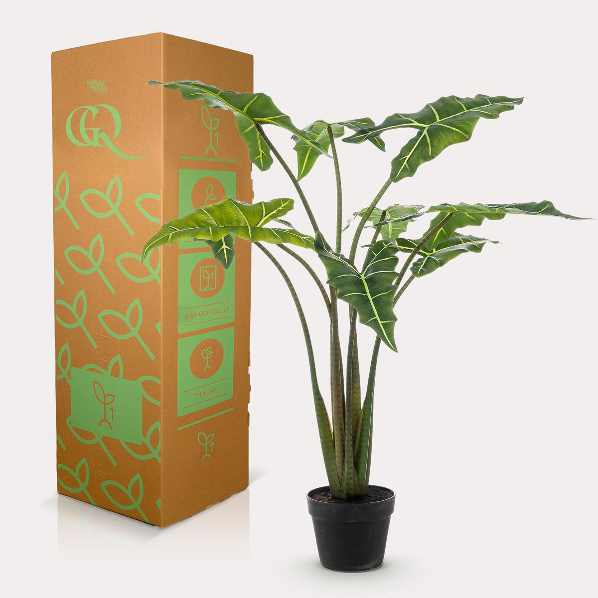 Kunstplant - Alocasia Frydek - Olifantsoor - 120 cm