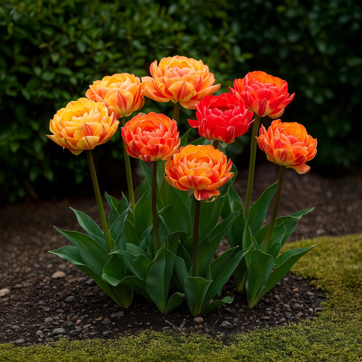 Green boutiQ - Bloembollen - Tulp Gudoshnik Double - Dubbel Bloemig - 12 stuks - Bolmaat 11/12 - XXL Pack