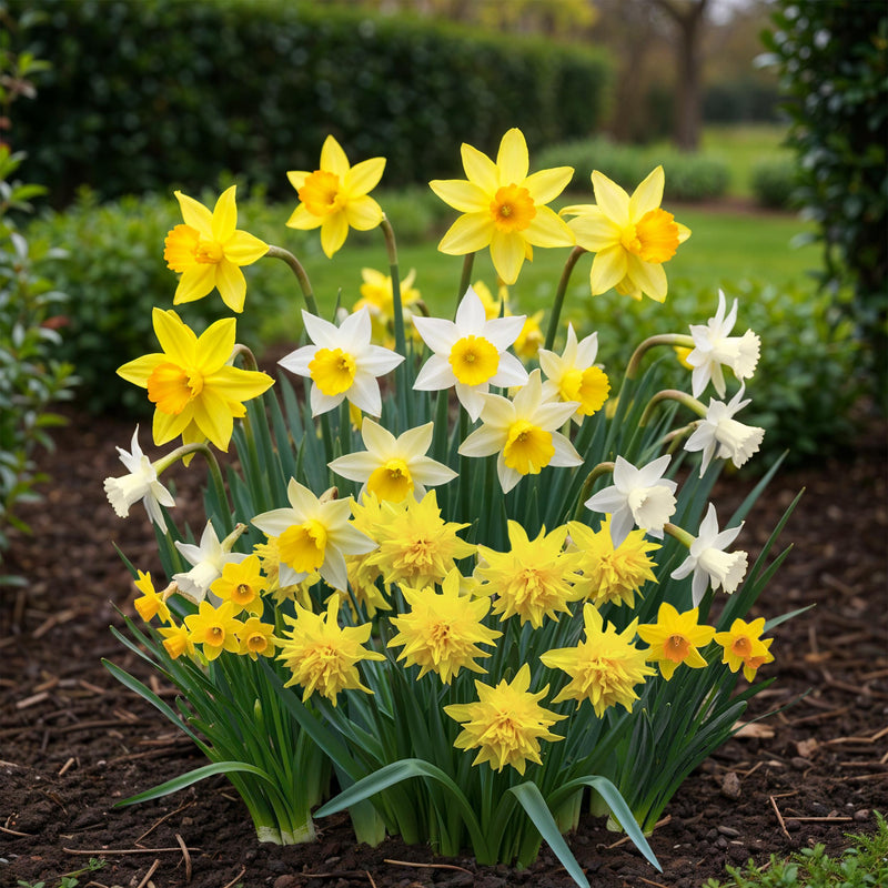 Green boutiQ - Bloembollen - Narcis Botanical mix - Kleur Geel en Wit - 20 stuks - Bolmaat 10/12 - XXL Pack