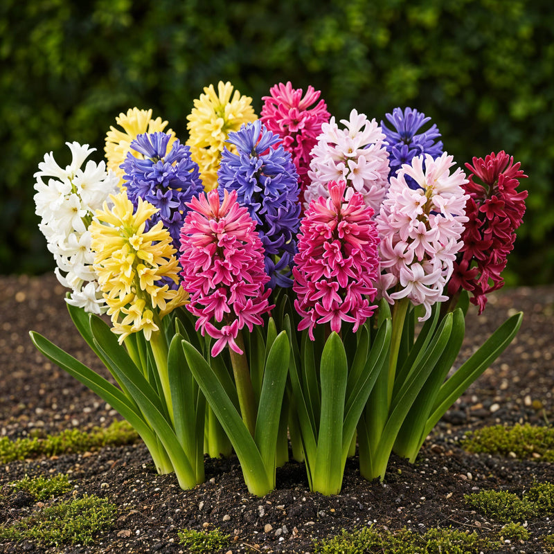 Green boutiQ - Bloembollen - Hyacinth mix - Diversen Kleuren - 10 stuks - Bolmaat 14/15 - XXL Pack