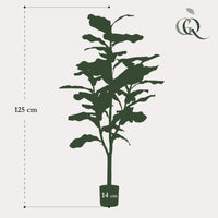 Kunstplant - Ficus Lyrata - Tabaksplant - 120 cm