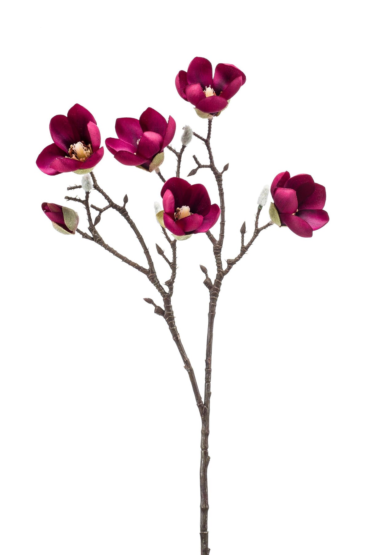 Kunstbloemen - Magnolia bloem Paars x8 -65cm