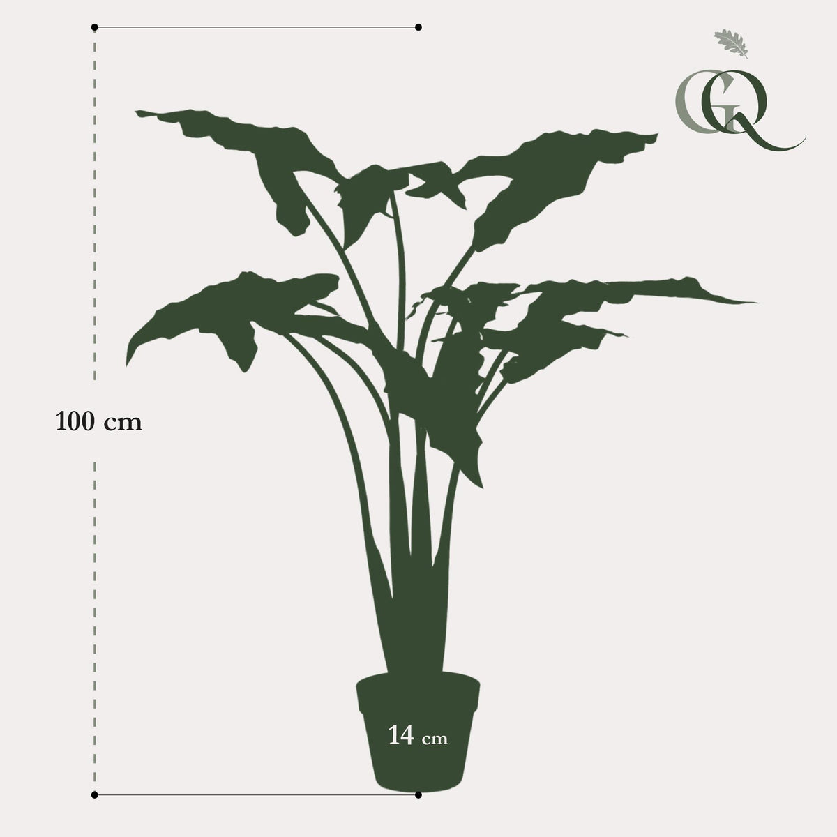 Plante artificielle - Alocasia Frydek - Oreille d'éléphant - 120 cm