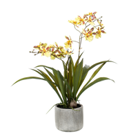 Kunstplant - Orchidee - Geel - 45cm