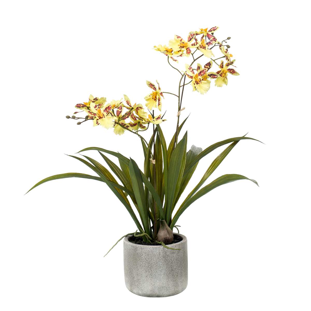 Plante artificielle - Orchidée - Jaune - 45cm
