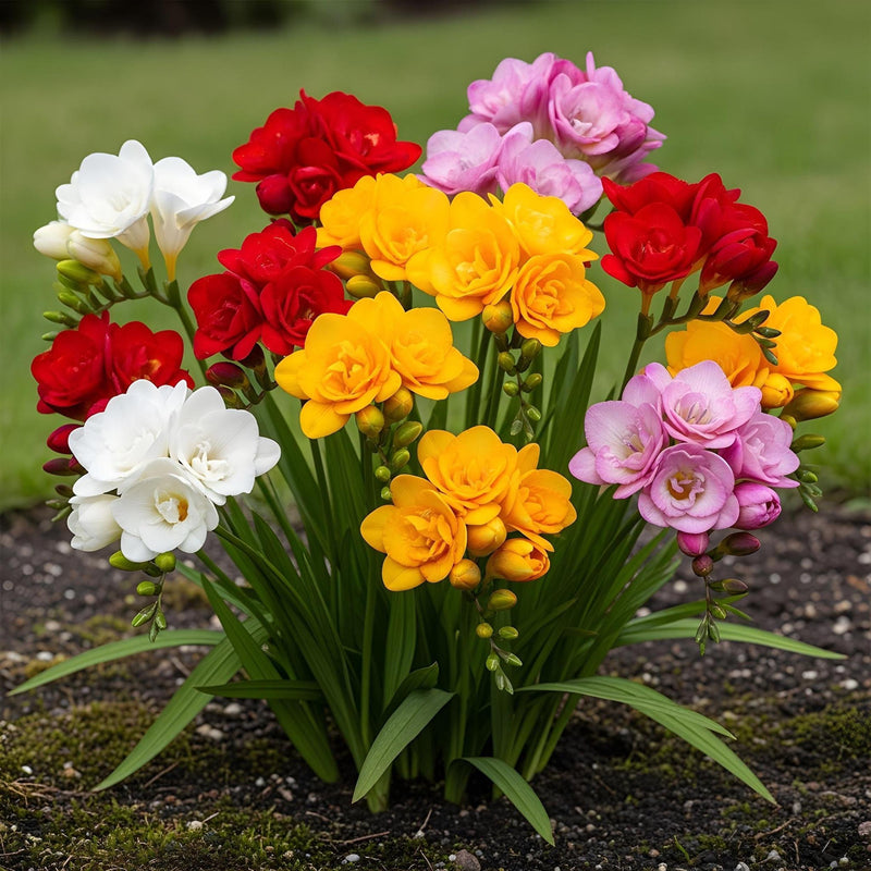 Green boutiQ - Bloembollen - Freesia Double Mix - Diversen Kleuren - 40 stuks - Bolmaat 5/6 - XXL Pack