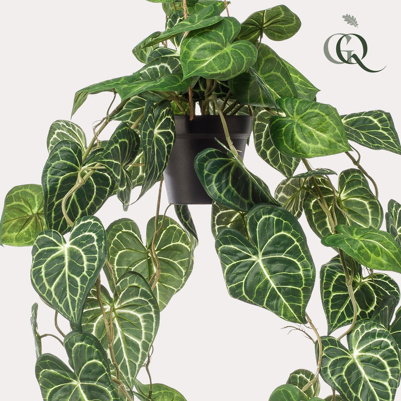 Kunstplant - Anthurium Clarinervium - Aderplant - 80 cm