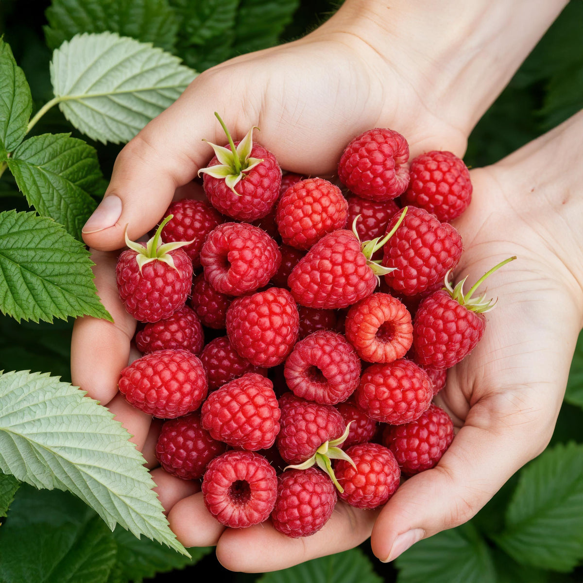 Green boutiQ - Fruitplanten - Framboos - Rubus idaeus Ottawa - Winterhard - 6 Planten - Pot 9 cm - Rode Framboos