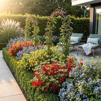 Green boutiQ - Fruitplanten - Rainbow - Rode Bes - Gele Framboos - Zwarte Braam - Blauwe Bes - Winterhard - 4 Planten - Pot  9cm