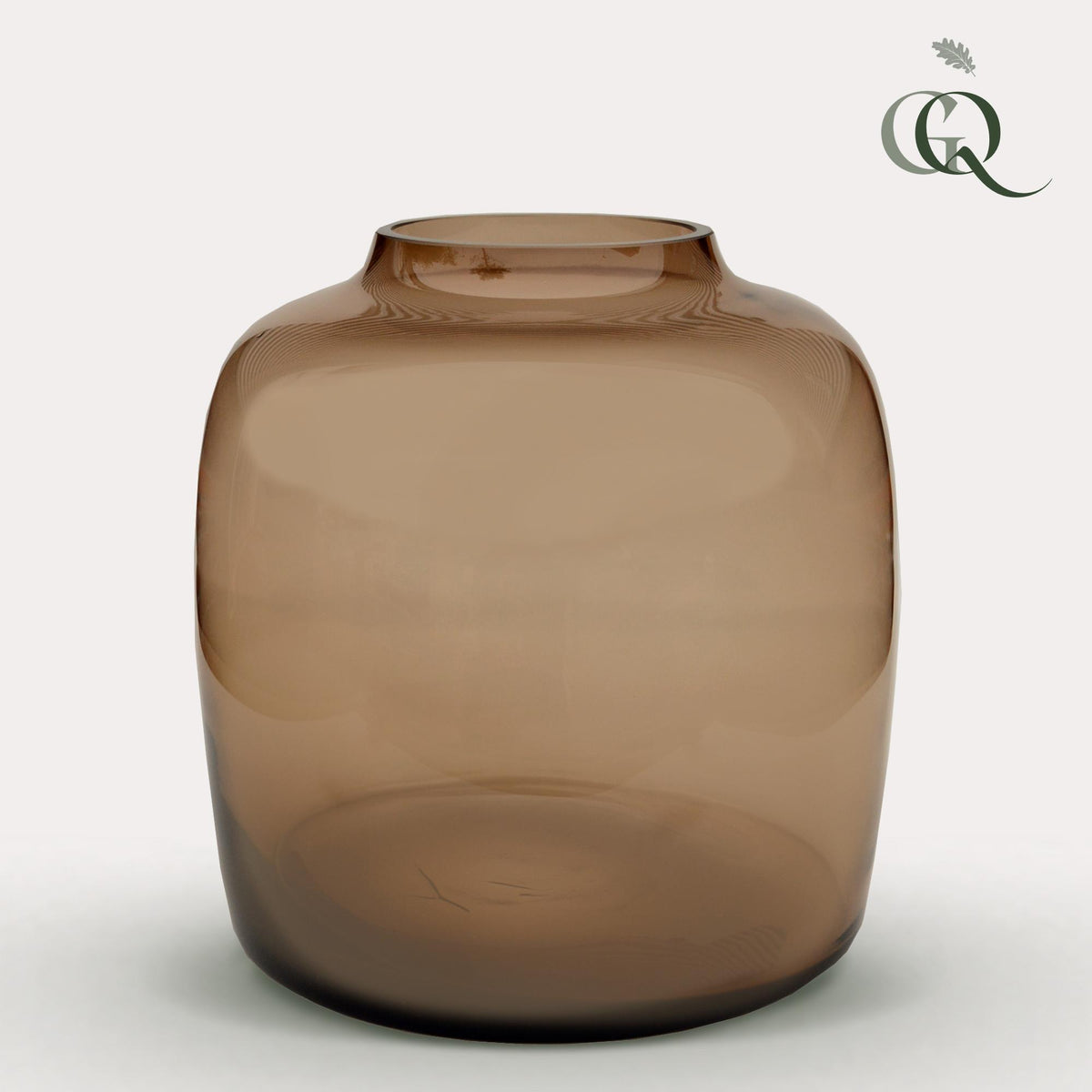 Vase verre - M - H25 L25 - Bartica - Taupe