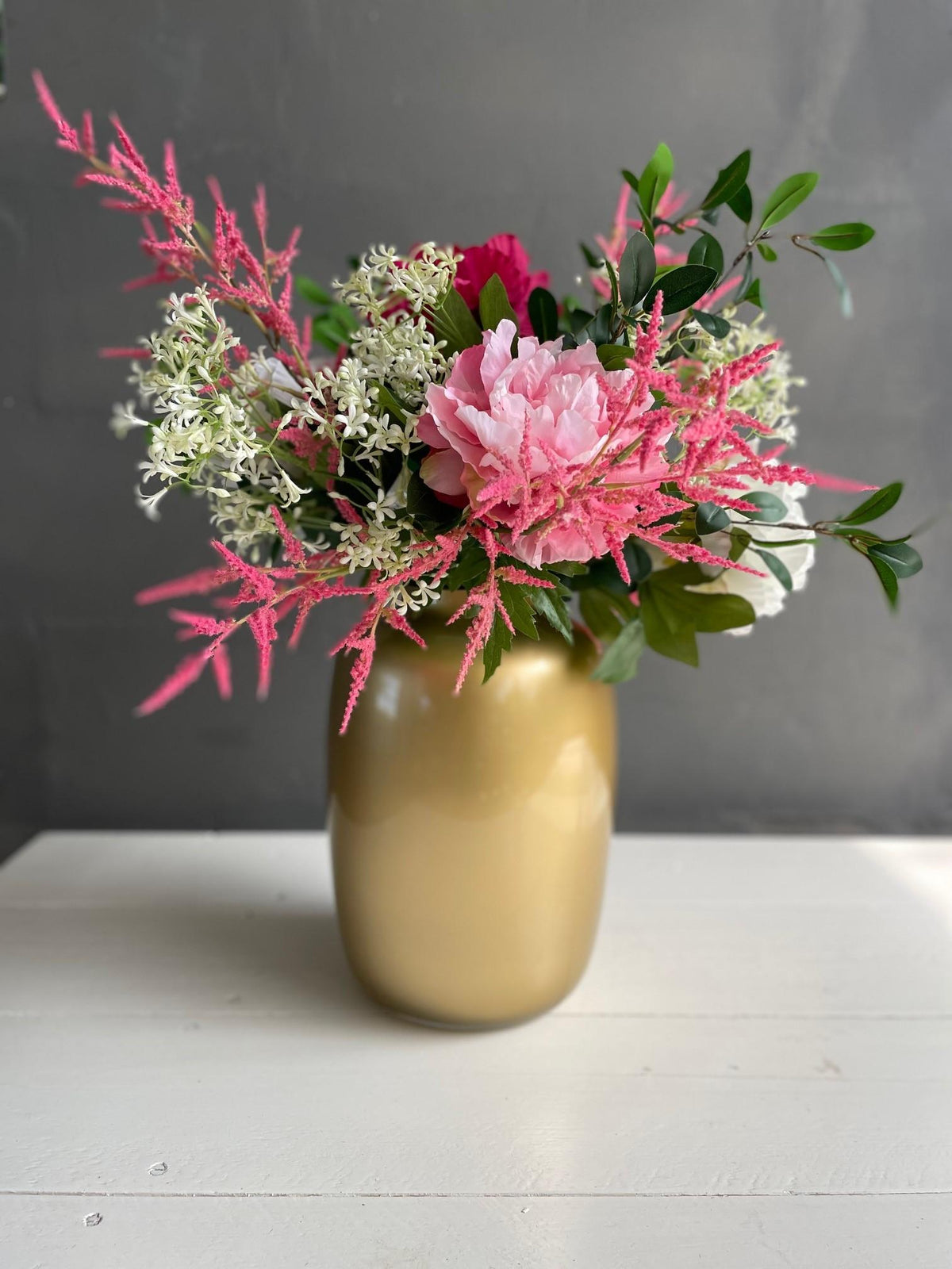 Fleurs artificielles - Bouquet L - Rose brillant - 80 cm