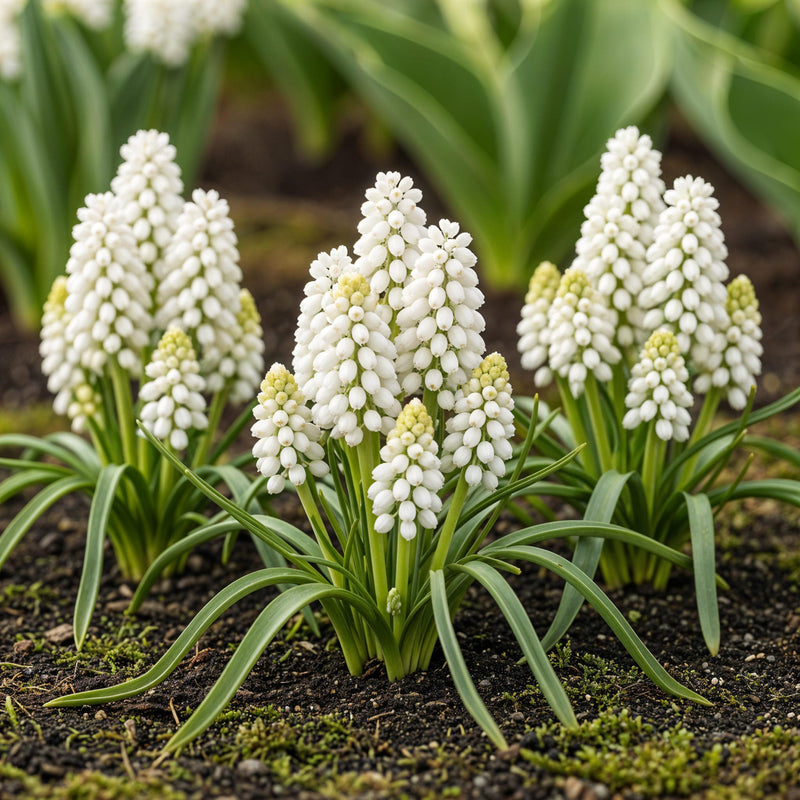 Green boutiQ - Bloembollen - Muscari White Magic - Kleur Wit - 50 stuks - Bolmaat 6/7 - XXL Pack