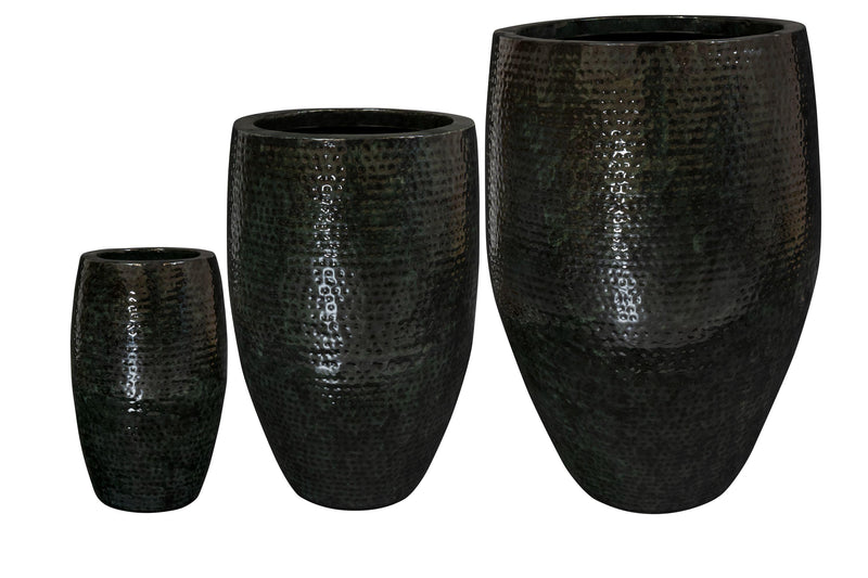 Set van 3 potten - Thom Zwart metaal - Large
