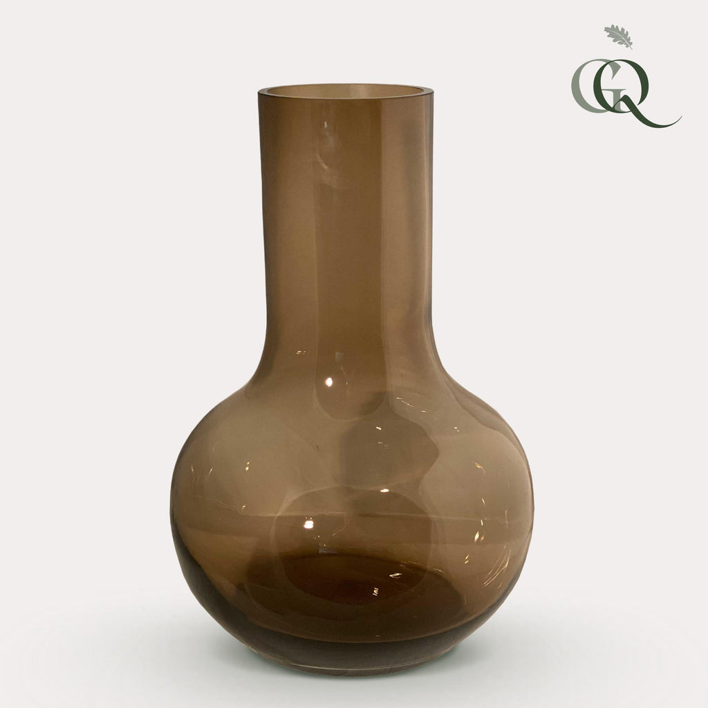 Vase en verre - S - H37 L25 - Seim - Taupe