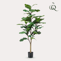 Kunstplant - Ficus Lyrata - Tabaksplant - 120 cm