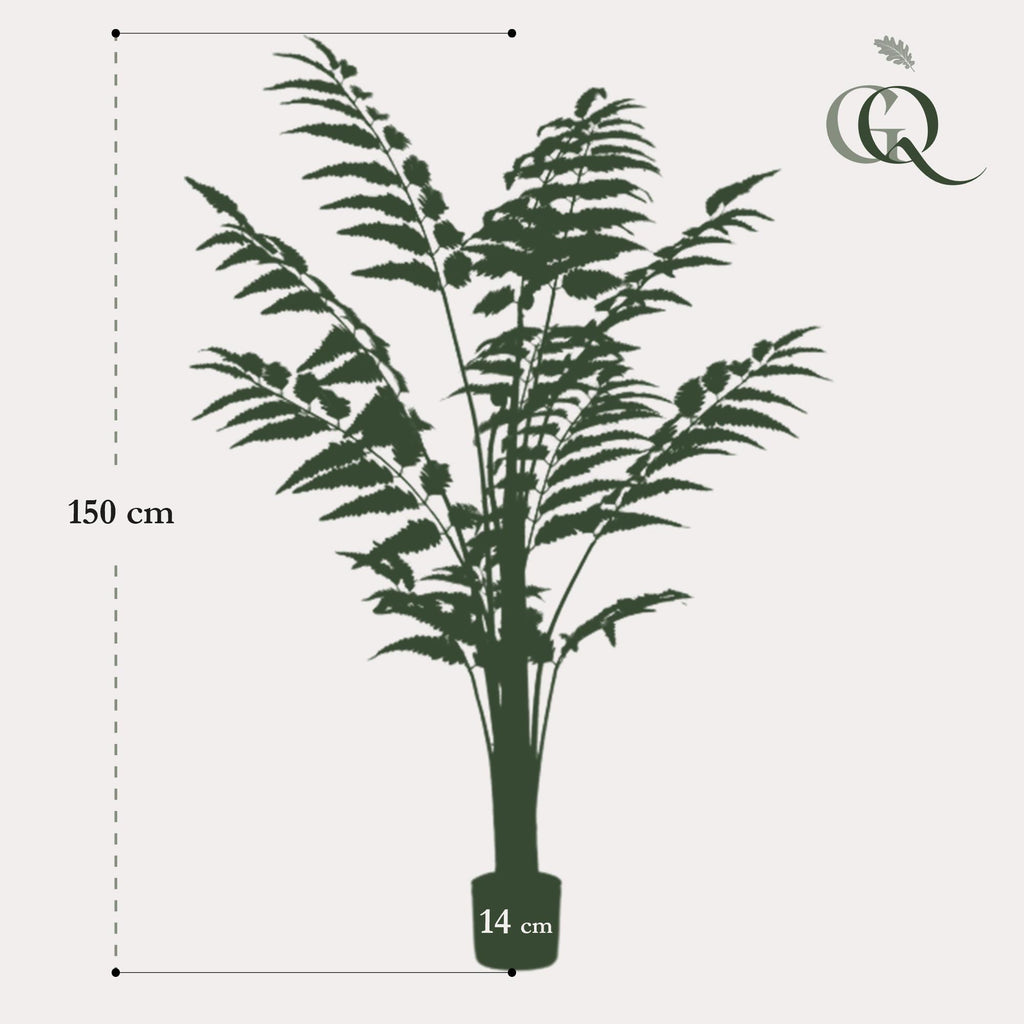 Plante artificielle - Rumohra Adiantiformis - Fougère de cuir - 150 cm