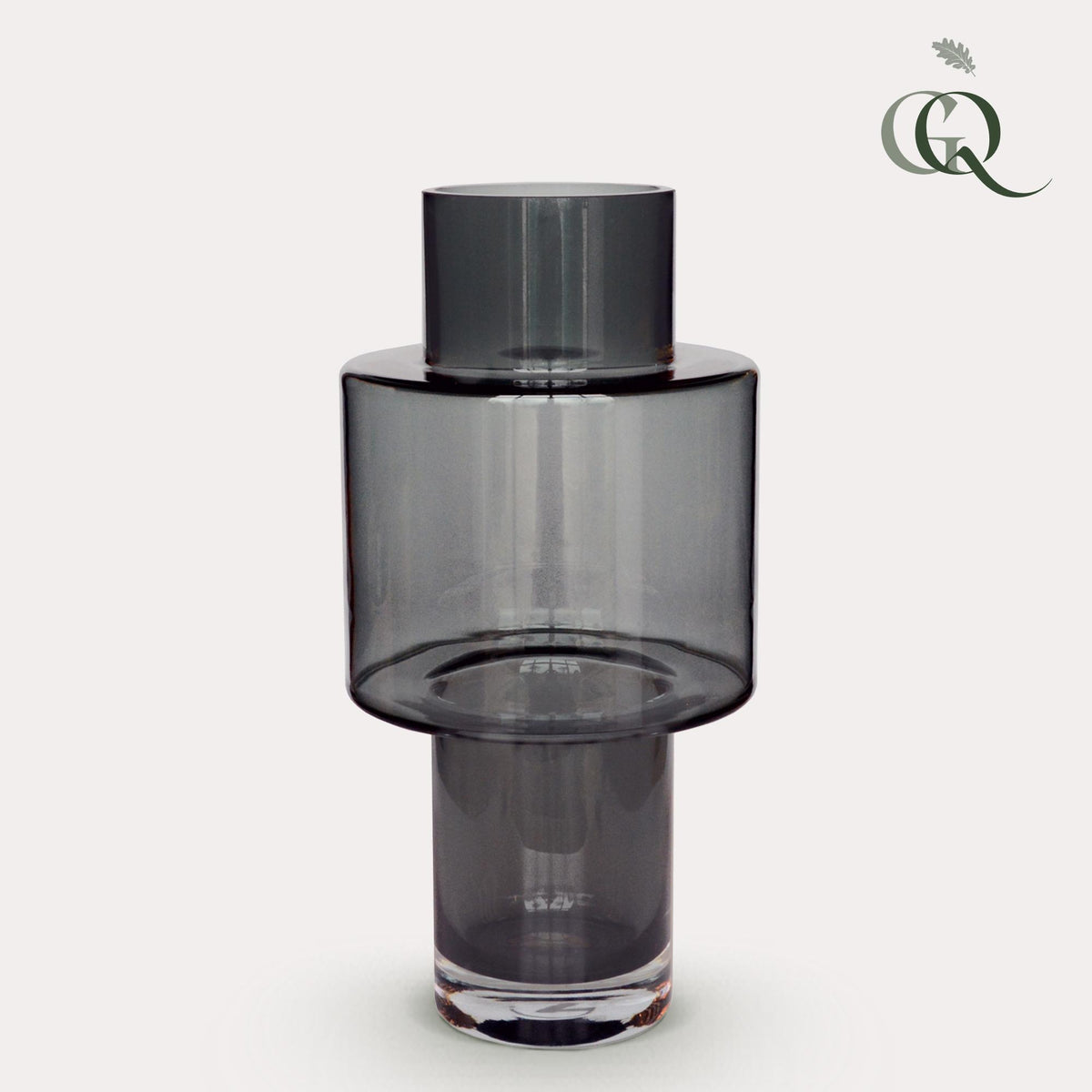Vase en verre Juba M - H40 L20 - Gris