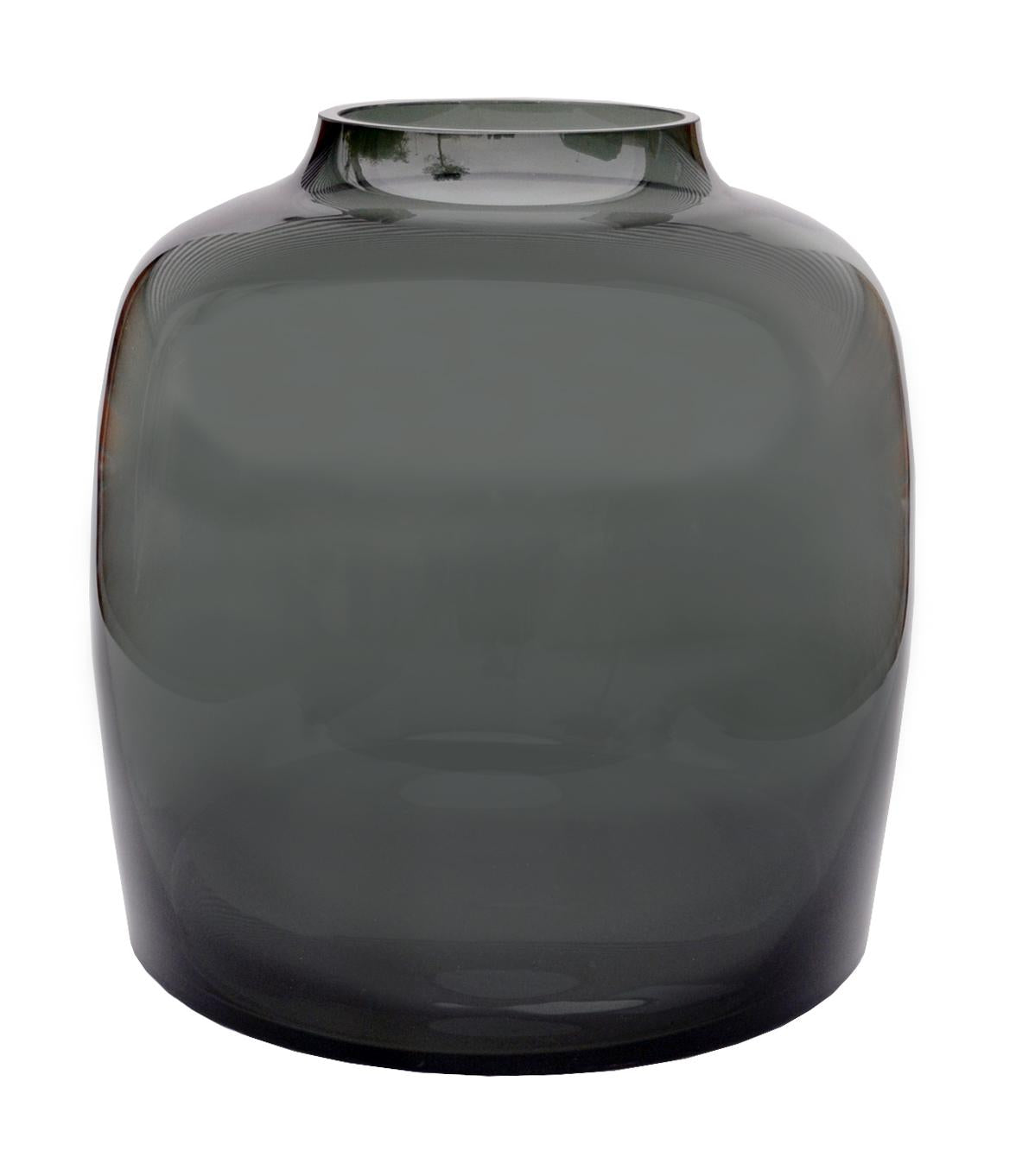 Vase en verre - M - H25 L25 - Bartica - Gris