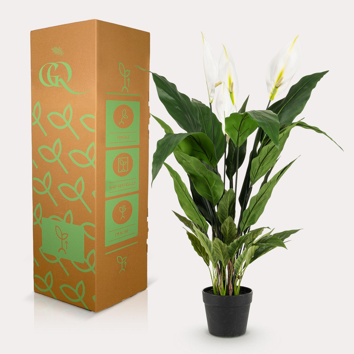 kunstplant - Spathiphyllum - Lepelplant - 90cm