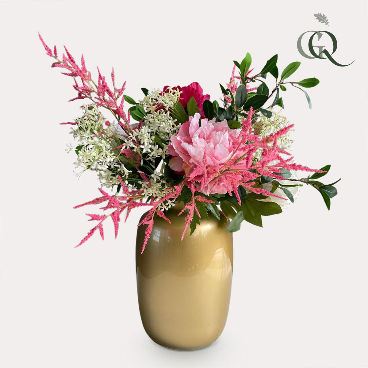 Fleurs artificielles - Bouquet L - Rose brillant - 80 cm