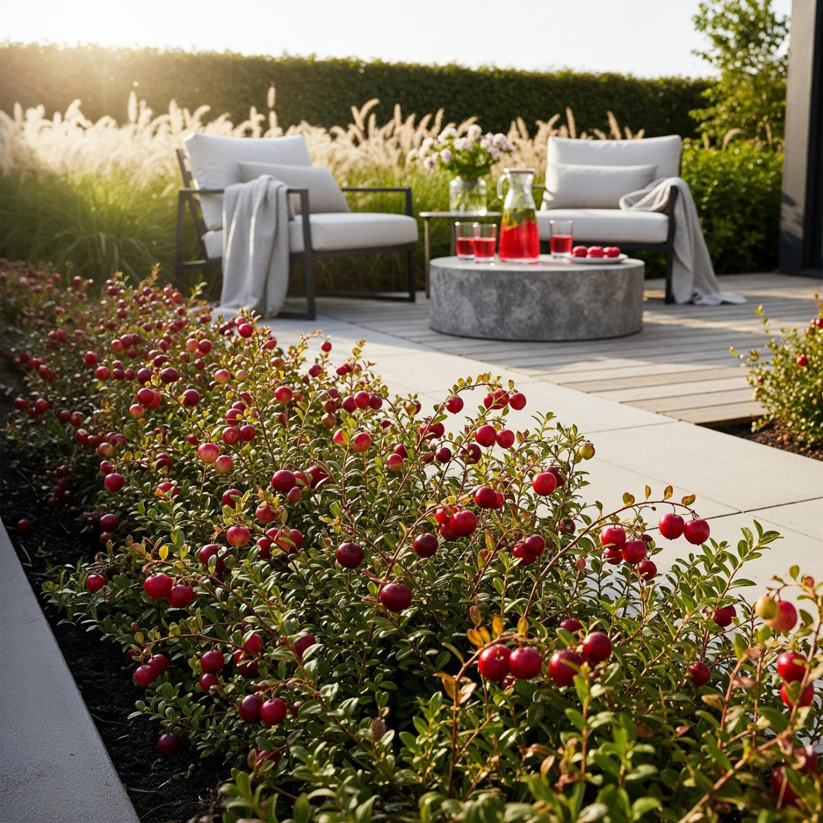 Green boutiQ - Fruitplanten - Blauwe Bes - Vaccinium macrophylla Early Black - Winterhard - 6 Planten - Pot 9 cm - Donker Rode  Bes