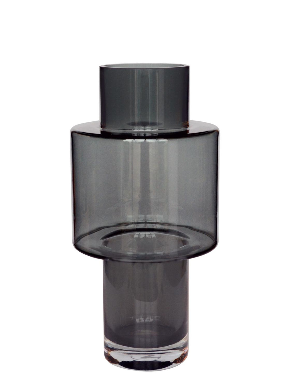 Vase en verre Juba M - H40 L20 - Gris