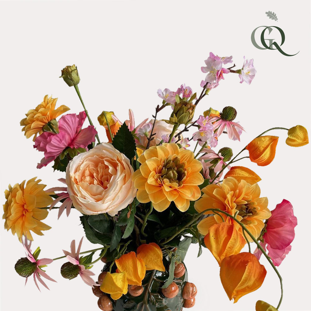 Fleurs artificielles - Bouquet L - Orange Summer - 80cm